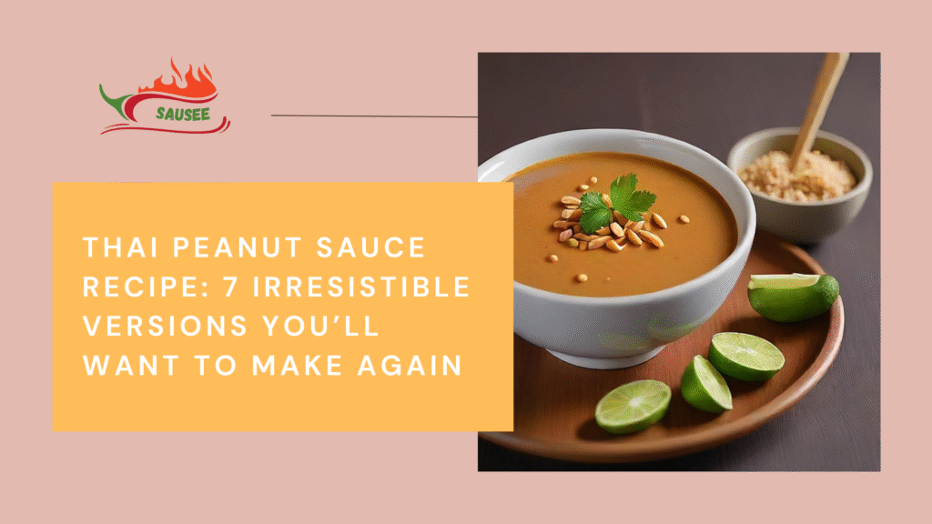 Thai Peanut Sauce Recipe: 7 Irresistible Versions You’ll Want to Make Again